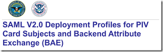 SAML v2 Profiles for PIV Subjects and Backend Attribute Exchange