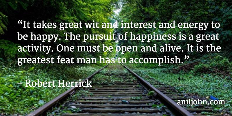 The pursuit of happiness